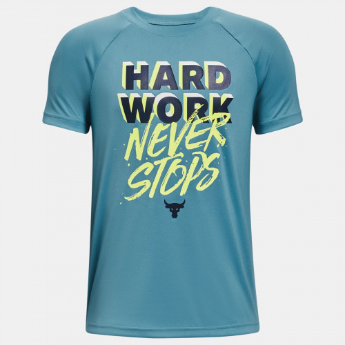 Clothing - Under Armour Project Rock Tech Hard Work Short Sleeve | Fitness 